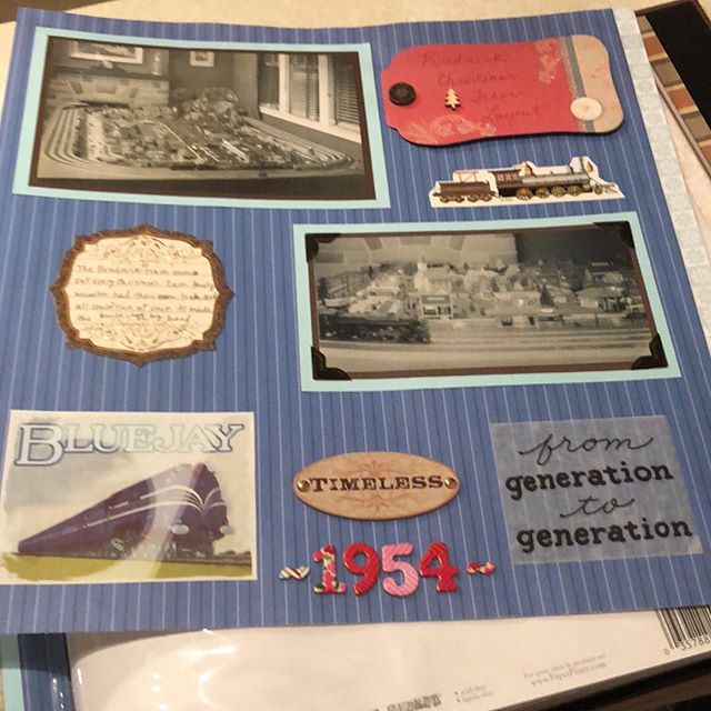1954 Train Layout Scrapbook Page,&nbsp;Revised